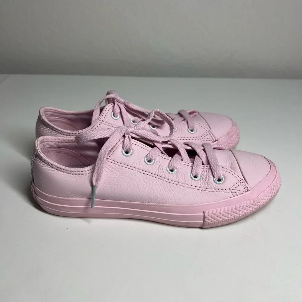 Converse Youth Girl Chuck Taylor All Star Leather Ox Pink Foam Pink Foam size 3Y